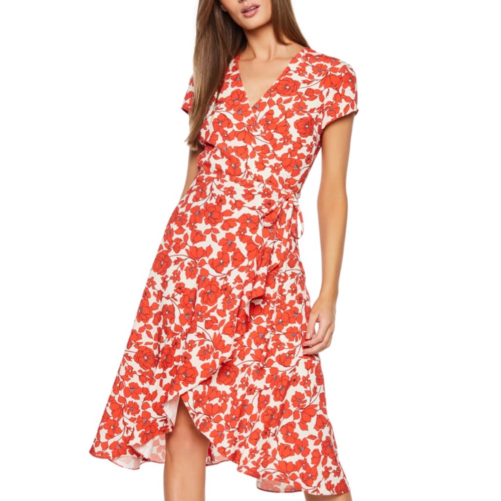 Bardot Fiesta Floral Faux Wrap Dress
